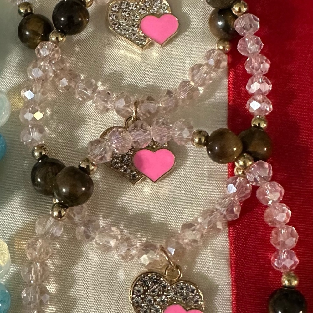 5/$15 Flower, Starfish, Heart Charm Sets in blues and pinks. Mix and match any 5 - Picture 5 of 5